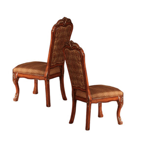 HomeRoots Set of Two Tan Upholstered Side Chairs with Redwood Legs – Elegant Dining & Versatile Accent Seating 573368