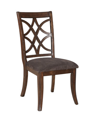 HomeRoots Set of Two Versatile Brown Microfiber Dining Side Chairs for Comfort and Style in Any Room 573373