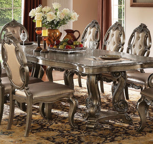 HomeRoots Set of Two Elegant Tufted Oak Faux Leather Dining Chairs - Stylish, Versatile, and Comfortable! 573382