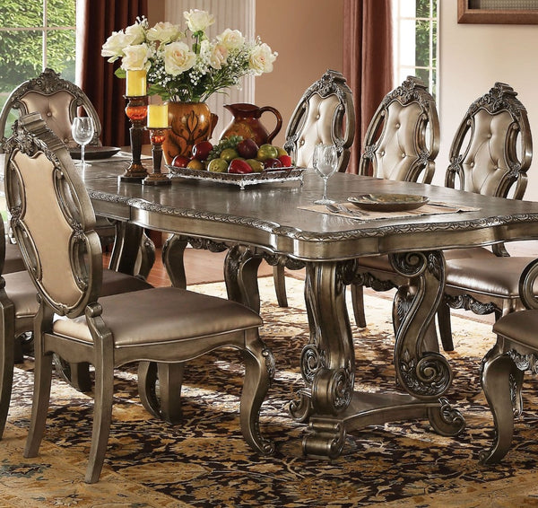 HomeRoots Set of Two Elegant Tufted Oak Faux Leather Dining Chairs - Stylish, Versatile, and Comfortable! 573382