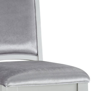 HomeRoots Set of Two Elegant Platinum Upholstered Dining Side Chairs for Stylish Comfort and Versatility 573384