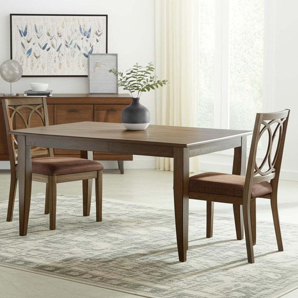 HomeRoots Set of Two Contemporary Brown & Espresso Upholstered Dining Chairs for Versatile Home Décor 573390
