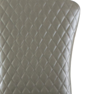 HomeRoots Set of Two Stylish Tufted Gray Faux Leather Dining Chairs - Versatile Comfort for Any Space 573405