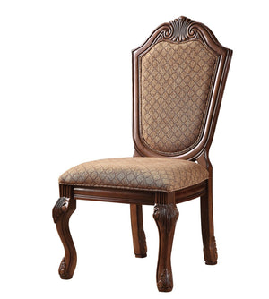 HomeRoots Set of Two Elegant Tan Upholstered Dining Chairs with Redwood Legs for Versatile Home Style 573408