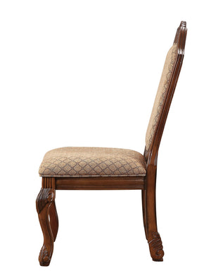HomeRoots Set of Two Elegant Tan Upholstered Dining Chairs with Redwood Legs for Versatile Home Style 573408
