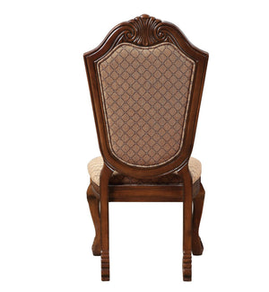 HomeRoots Set of Two Elegant Tan Upholstered Dining Chairs with Redwood Legs for Versatile Home Style 573408
