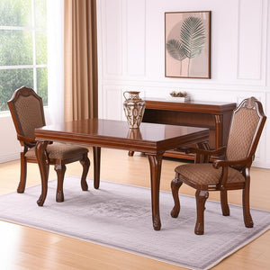 HomeRoots Set of Two Tan Upholstered Dining Arm Chairs with Redwood Legs - Stylish, Versatile, and Durable Seating 573409