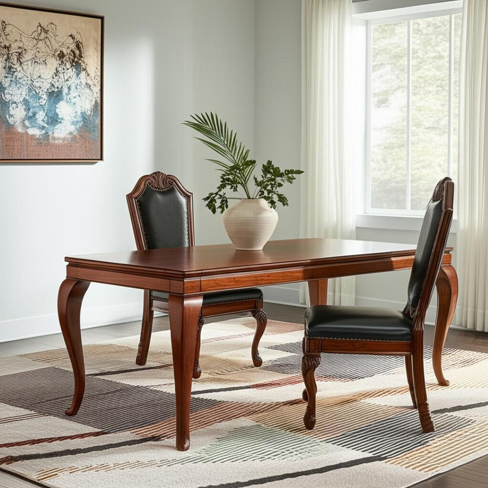 HomeRoots Set of Two Stylish Black Faux Leather Dining Chairs with Redwood Legs – Versatile Home Accent Design 573410