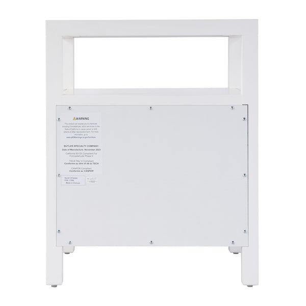 Butler Specialty Nora 28 In. W Rectangular Nightstand With 2 Drawers And Open Shelf For Elegant Storage Solutions White Acacia Wood,Acacia Veneer,Mdf,Pine Wood 5734304-butler