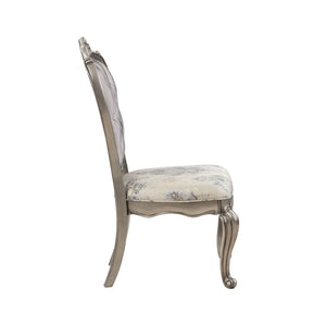 HomeRoots Set of Two Gray Velvet Dining Chairs with Platinum Legs - Stylish, Comfortable, and Versatile Seating 573431