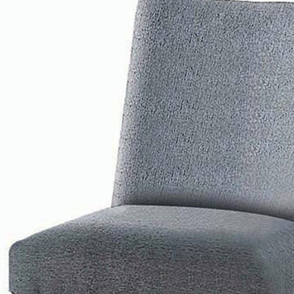 HomeRoots Set of Two Stylish 25" Gray Fabric & Espresso Wood Counter Height Bar Chairs for Modern Spaces 573444