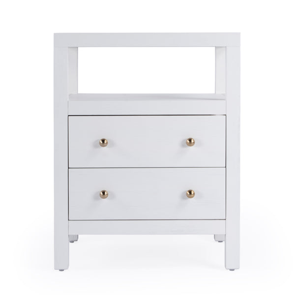 Nora 21" W 2 Drawer Wood Nightstand 5734477 White Butler Specialty