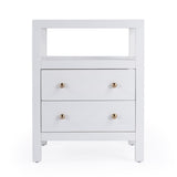 Nora 21" W 2 Drawer Wood Nightstand 5734477 White Butler Specialty