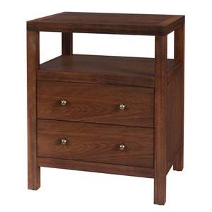 Butler Specialty Nora 28 In. W Rectangular Nightstand With 2 Drawers And Open Shelf For Elegant Storage Solutions Walnut Acacia Wood,Acacia Veneer,Mdf,Pine Wood 5734489-butler