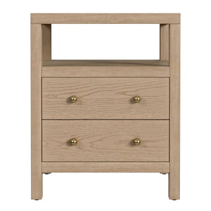 Butler Specialty Nora 28 In. W Rectangular Nightstand With 2 Drawers And Open Shelf For Elegant Storage Solutions Light Brown Acacia Wood,Acacia Veneer,Mdf,Pine Wood 5734492-butler
