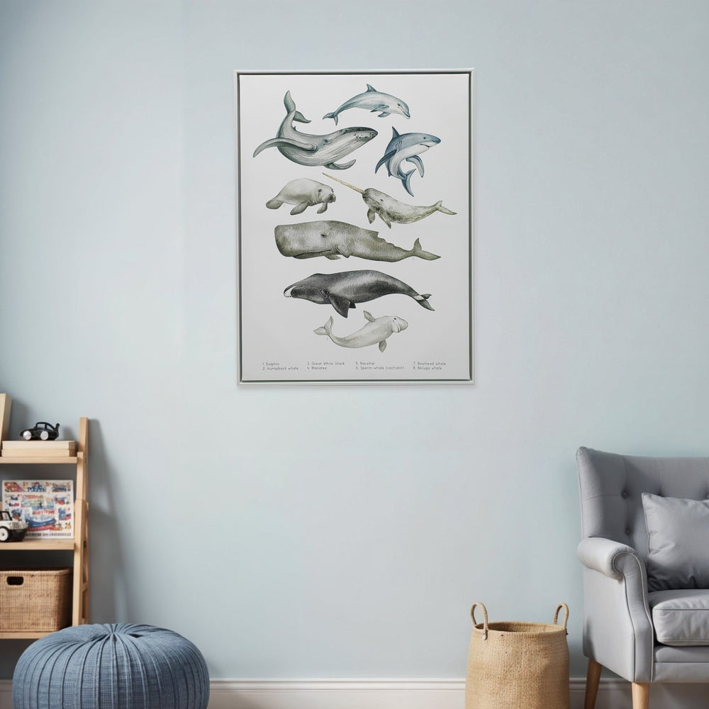 Homeroots Under The Sea White Floater Frame Print - Vibrant Tropical Wall Art For Stylish Home Décor  Canvas 573458