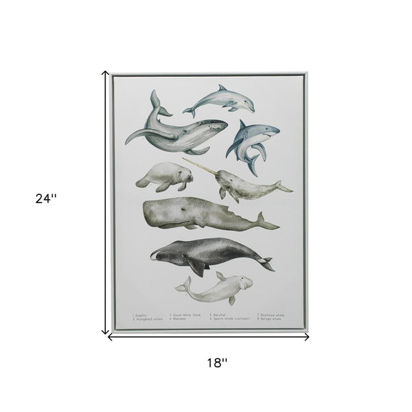 Homeroots Under The Sea White Floater Frame Print - Vibrant Tropical Wall Art For Stylish Home Décor  Canvas 573458