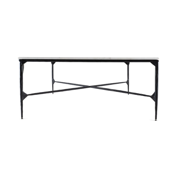 Homeroots 42" Black And White Marble And Iron Square Coffee Table – Modern Geometric Accent For Your Living Room   573463