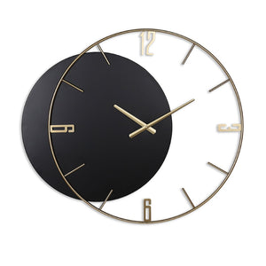 HomeRoots 29" Black Metal Silent Analog Wall Clock – Stylish, Large Face for Modern Elegance in Any Room 573466