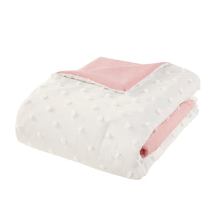 JLA Home Intelligent Design - Colorblock Jacquard Pompom Comforter Set — Vibrant Colorblock Design, Hypoallergenic, Machine Washable (OEKO-TEX) ID10-2426