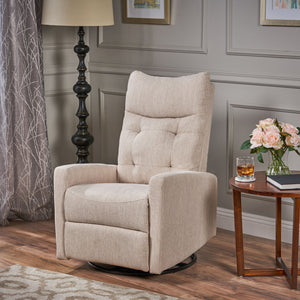 English Elm Christopher Knight Home® - Recliner Swivel Rocker with Glider Function, Push-Back Reclining Chair for Living Room & Nursery Beige 65354.00