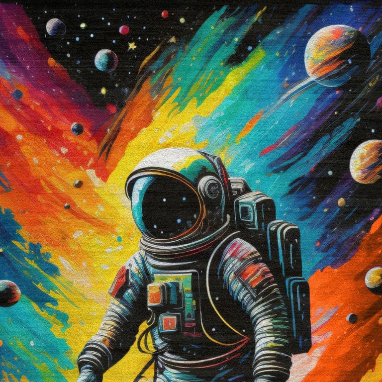 5x7 Space Explorer Kids Rug Washable Polyester Playroom Bedroom Accent Floor Mat