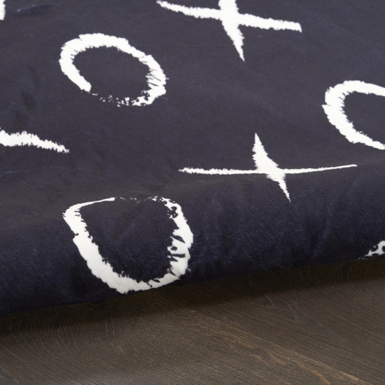 5x7 Washable Kids Playroom Rug Bold Xoxo Graphic Polyester Non-slip Nursery Accent