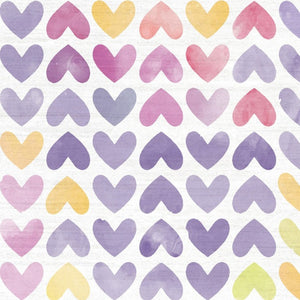 5x7 Ivory Heart Pattern Polyester Kids Rug Machine Washable Nursery Playroom