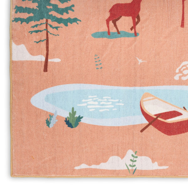 HomeRoots 5' X 7' Vibrant Orange Indoor Outdoor Area Rug – Durable, Non-Slip, Low Maintenance for Stylish Spaces 573686