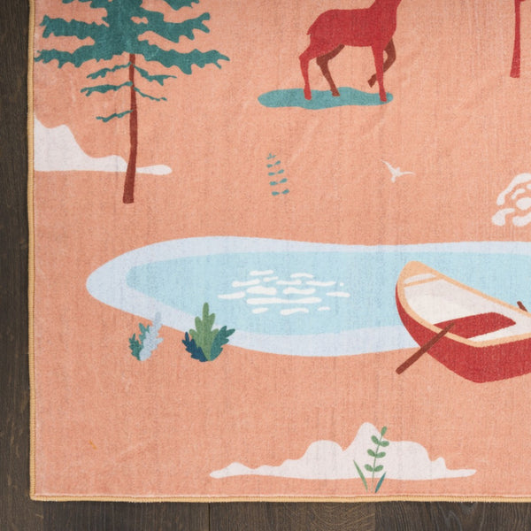HomeRoots 5' X 7' Vibrant Orange Indoor Outdoor Area Rug – Durable, Non-Slip, Low Maintenance for Stylish Spaces 573686