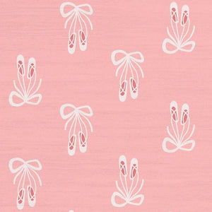5x7 Pink Ivory Bow Print Washable Kids Polyester Rug for Nursery or Playroom