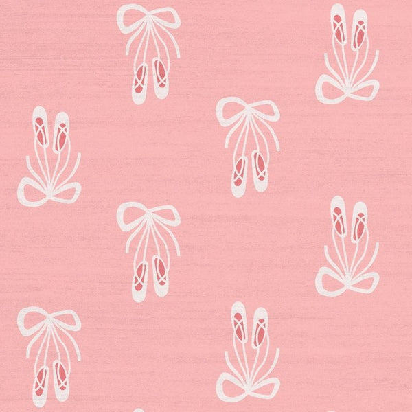 5x7 Pink Ivory Bow Print Washable Kids Polyester Rug for Nursery or Playroom