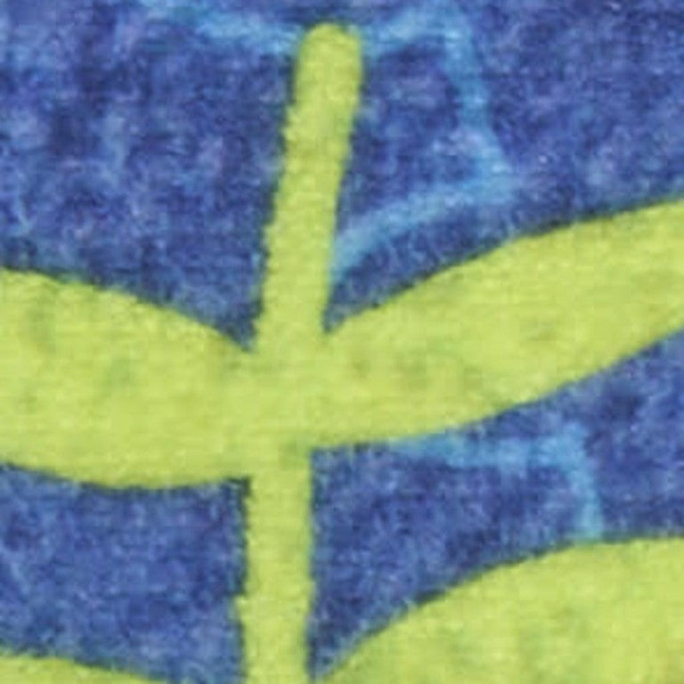 HomeRoots 7 X 9 Blue Polyester Flatweave Area Rug Low Profile Living Room Floor Accent 573706