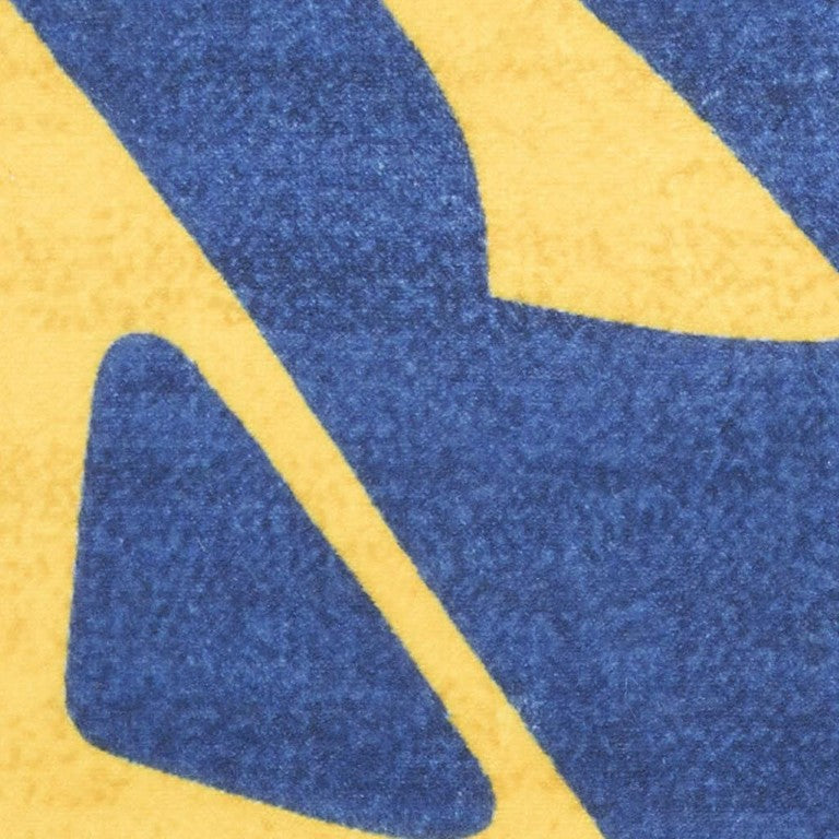 HomeRoots 7 X 9 Blue Polyester Flatweave Area Rug for Living Room Dining and Bedroom Use 573708