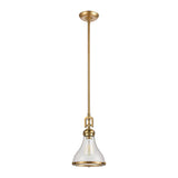 Rutherford 9'' Wide 1-Light Mini Pendant - Satin Brass 57370/1 Elk Lighting