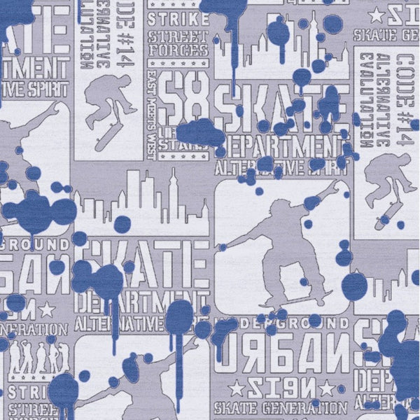 7 X 9 Blue Polyester Flatweave Rug for Living Room Dining or Entryway Modern Accent