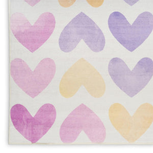 7 X 9 Lavender Polyester Flatweave Rug for Living Room Bedroom Soft Low Profile