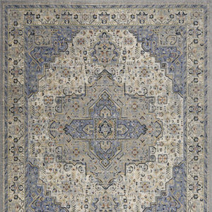 HomeRoots 10' Blue Floral Area Rug - Durable, Versatile Indoor/Outdoor Design for Stylish Spaces & Easy Care 573752