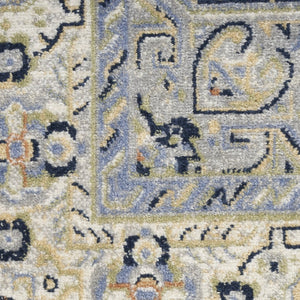 HomeRoots 10' Blue Floral Area Rug - Durable, Versatile Indoor/Outdoor Design for Stylish Spaces & Easy Care 573752