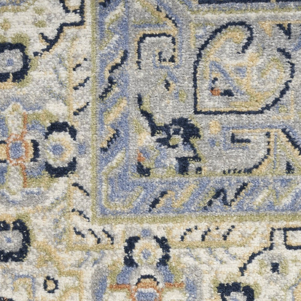 HomeRoots 10' Blue Floral Area Rug - Durable, Versatile Indoor/Outdoor Design for Stylish Spaces & Easy Care 573752