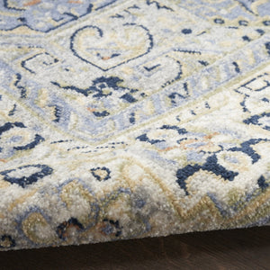 HomeRoots 10' Blue Floral Area Rug - Durable, Versatile Indoor/Outdoor Design for Stylish Spaces & Easy Care 573752