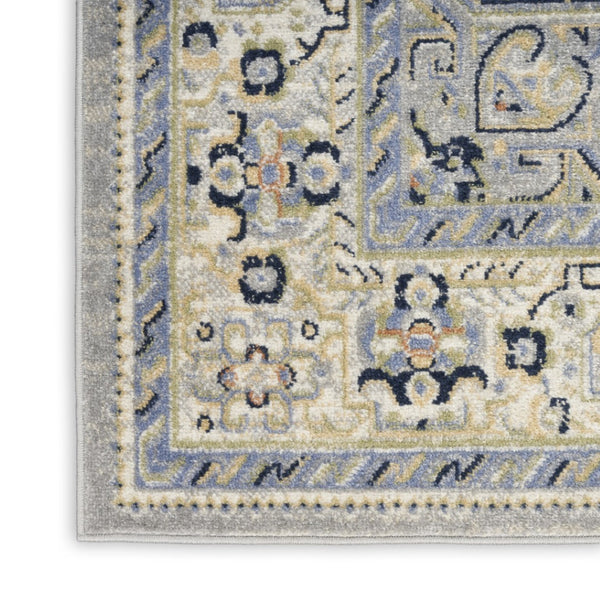 HomeRoots 10' Blue Floral Area Rug - Durable, Versatile Indoor/Outdoor Design for Stylish Spaces & Easy Care 573752