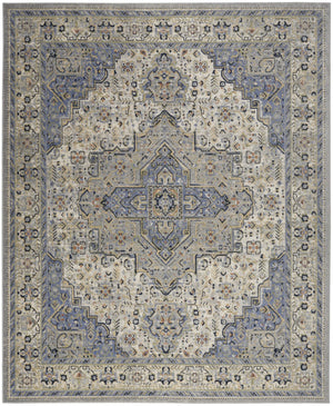HomeRoots 10' Blue Floral Area Rug - Durable, Versatile Indoor/Outdoor Design for Stylish Spaces & Easy Care 573752