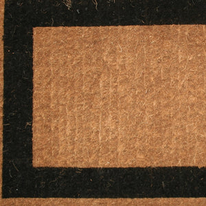 Homeroots 22" X 36" Brown And Black Coir Outdoor Door Mat   573924