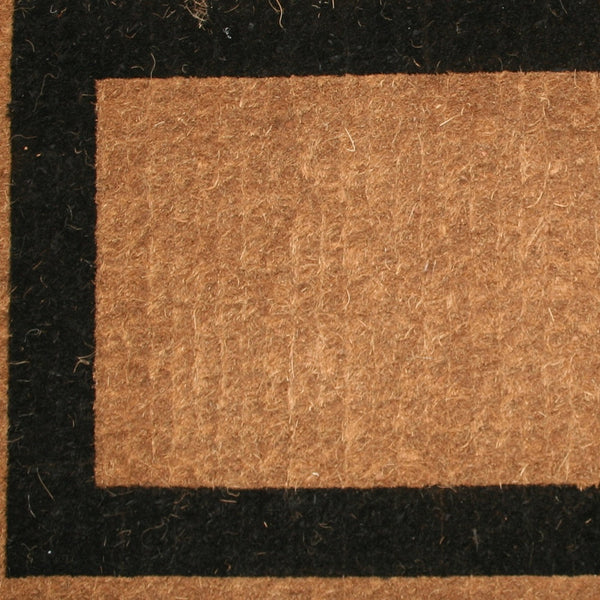 Homeroots 22" X 36" Brown And Black Coir Outdoor Door Mat   573924
