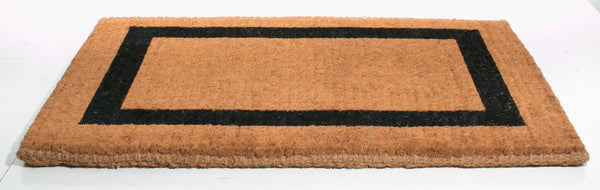 Homeroots 24" X 48" Brown And Black Coir Outdoor Door Mat   573925