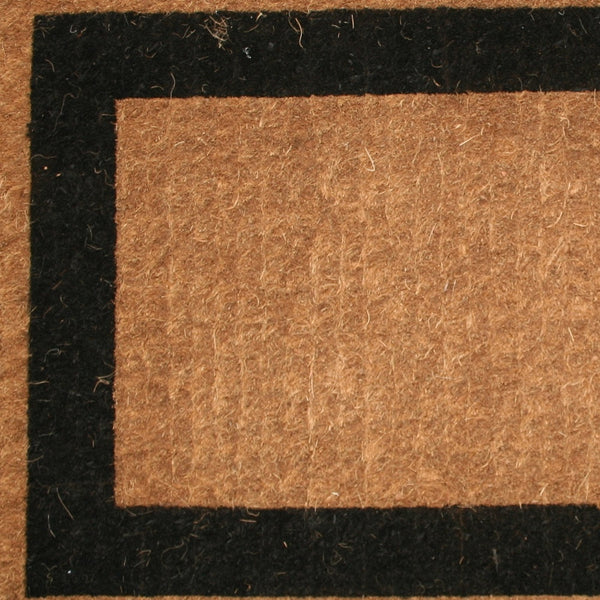 Homeroots 36" X 60" Brown And Black Coir Outdoor Door Mat   573926