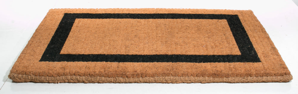 Homeroots 36" X 60" Brown And Black Coir Outdoor Door Mat   573926