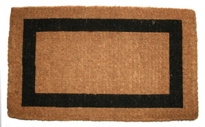 Homeroots 36" X 60" Brown And Black Coir Outdoor Door Mat   573926