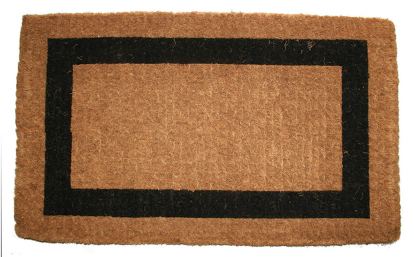 Homeroots 36" X 60" Brown And Black Coir Outdoor Door Mat   573926